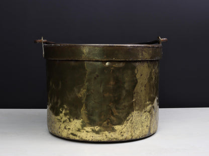 Brass Cauldron -Fireplace Decor | Brass Kettle-Firewood Holder | Copper Cauldron- Log Holder