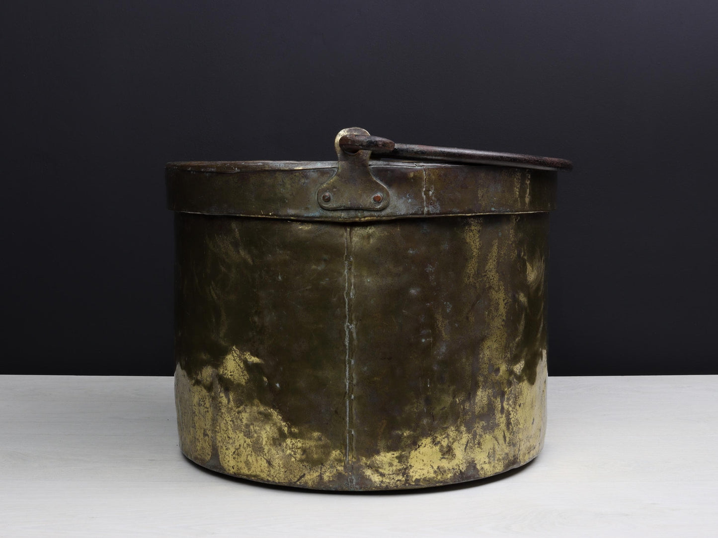 Brass Cauldron -Fireplace Decor | Brass Kettle-Firewood Holder | Copper Cauldron- Log Holder