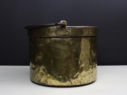 Brass Cauldron -Fireplace Decor | Brass Kettle-Firewood Holder | Copper Cauldron- Log Holder