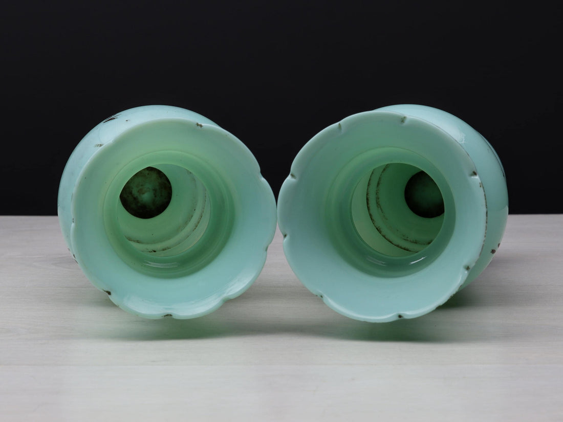 Antique Opaline Vases | Decorative Vase-Vintage Home Decorative | Antique Glass Vases