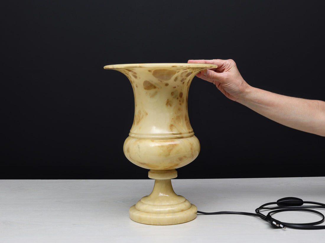 Alabaster Lamp- Unique Vintage Table Lamp | Bedside Accent Lamp | Vintage Home Decor