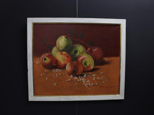 Original Artwork Fruit Painting - Still-Life Apple Painting |  European Art, Unique Gift Ideas, Vintage Home Decor