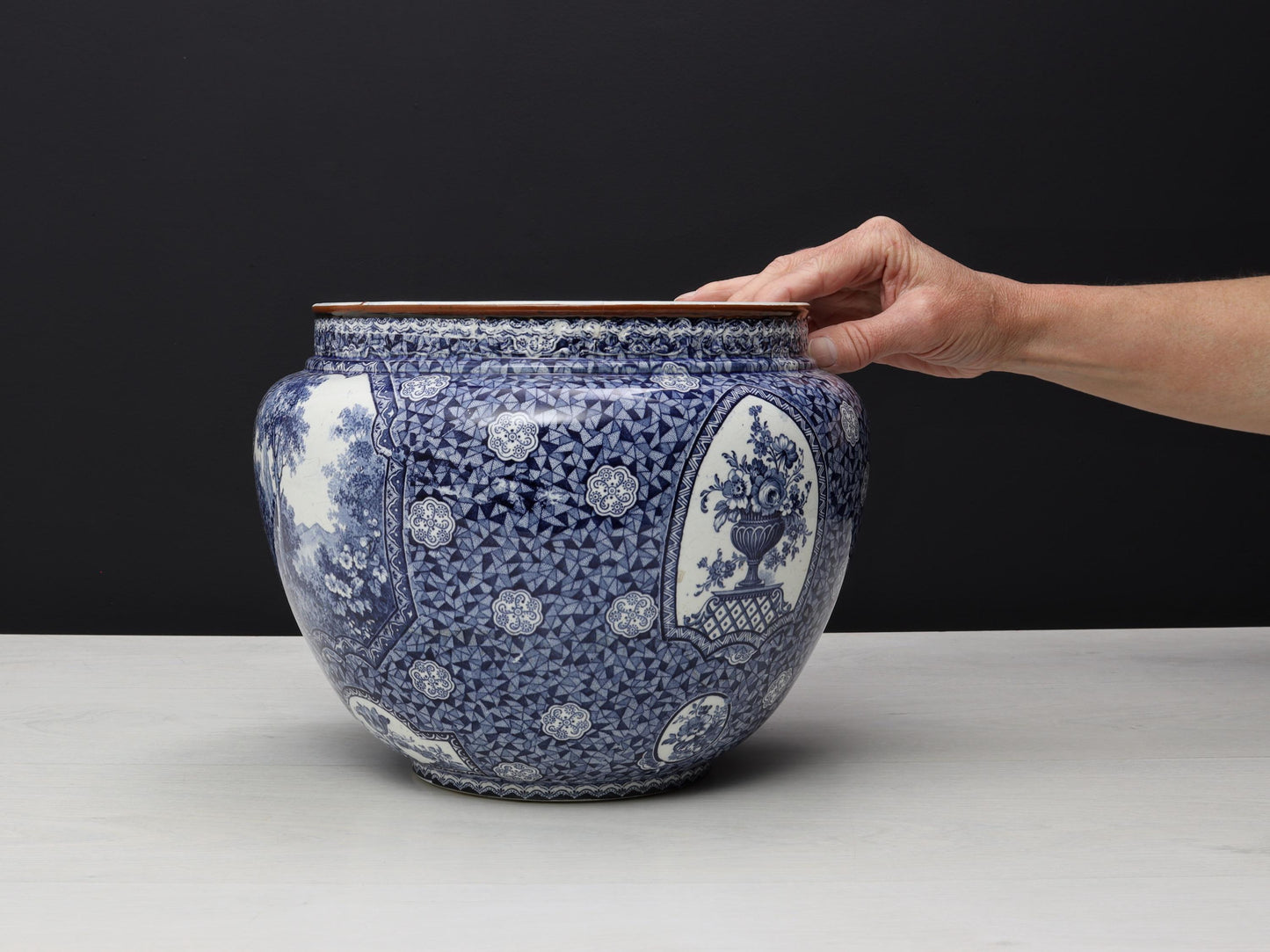 Blue and White Vase , Ceramic Planter | Plant Lovers Gift or Unique Gift Ideas | Vintage Home Decor