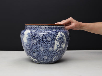 Blue and White Vase , Ceramic Planter | Plant Lovers Gift or Unique Gift Ideas | Vintage Home Decor