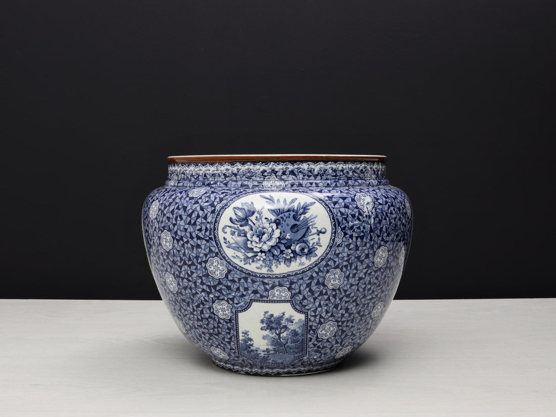 Blue and White Vase , Ceramic Planter | Plant Lovers Gift or Unique Gift Ideas | Vintage Home Decor