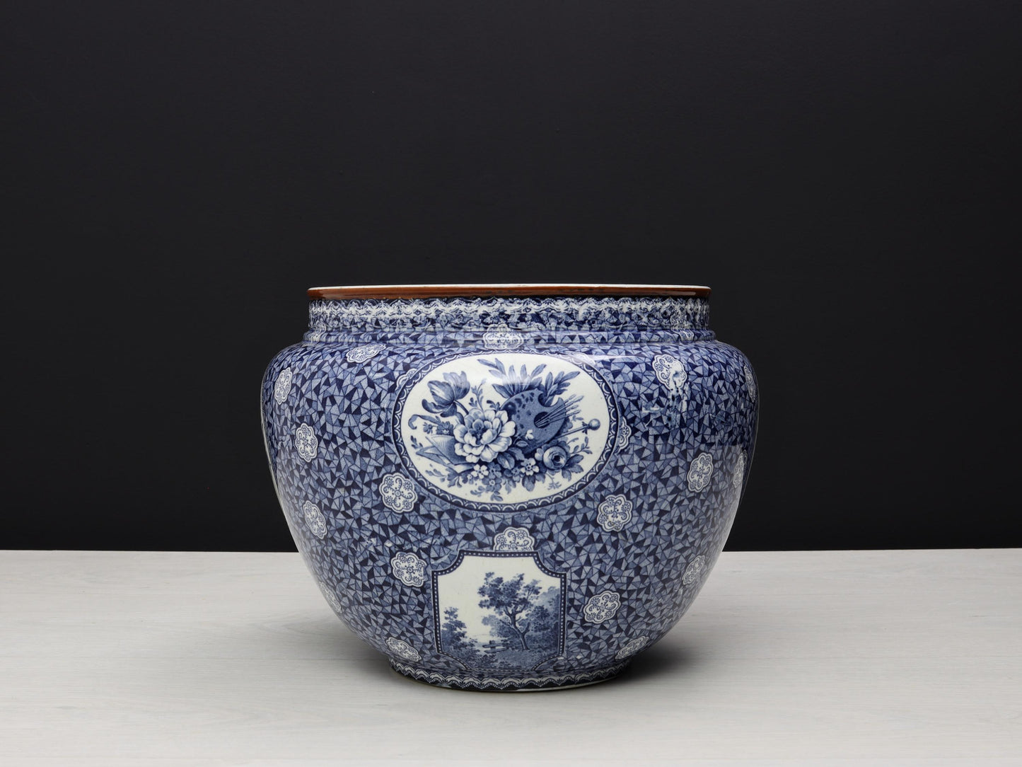Blue and White Vase , Ceramic Planter | Plant Lovers Gift or Unique Gift Ideas | Vintage Home Decor