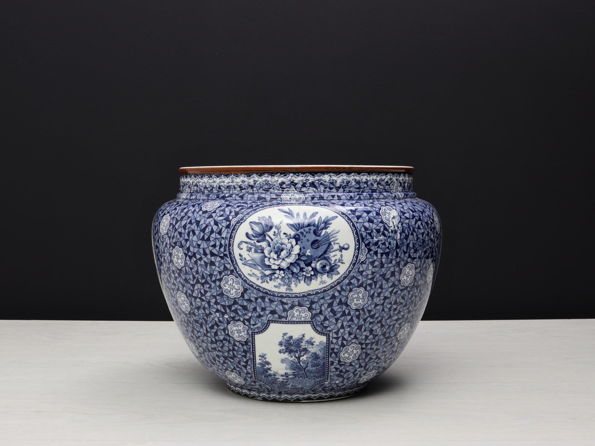 Blue and White Vase , Ceramic Planter | Plant Lovers Gift or Unique Gift Ideas | Vintage Home Decor