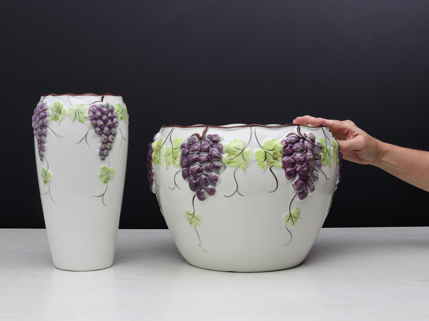 Ceramic Vase -Plant Pot Set | Vintage Planter - Decorative |Plant Lovers Gift-Vintage Home Decor