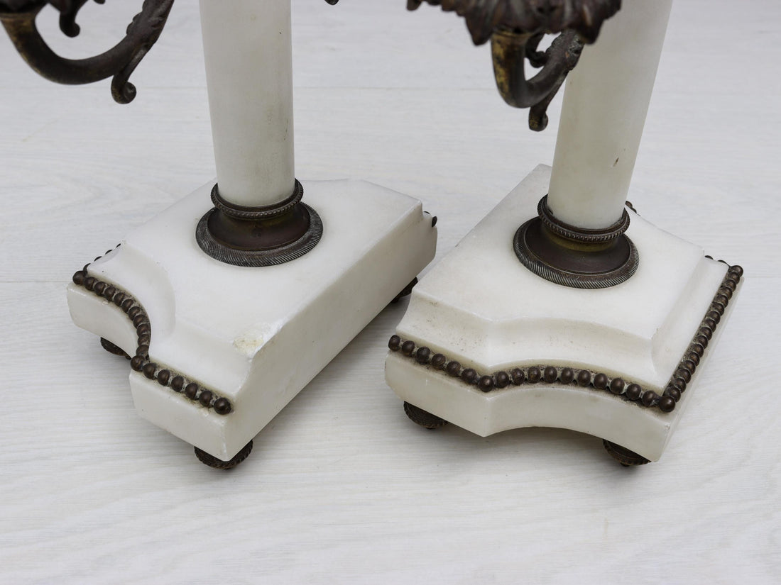 French Antique -Brass Candle Holder Set | Antique Candelabras - Unique Gift Ideas | Vintage Home Decor