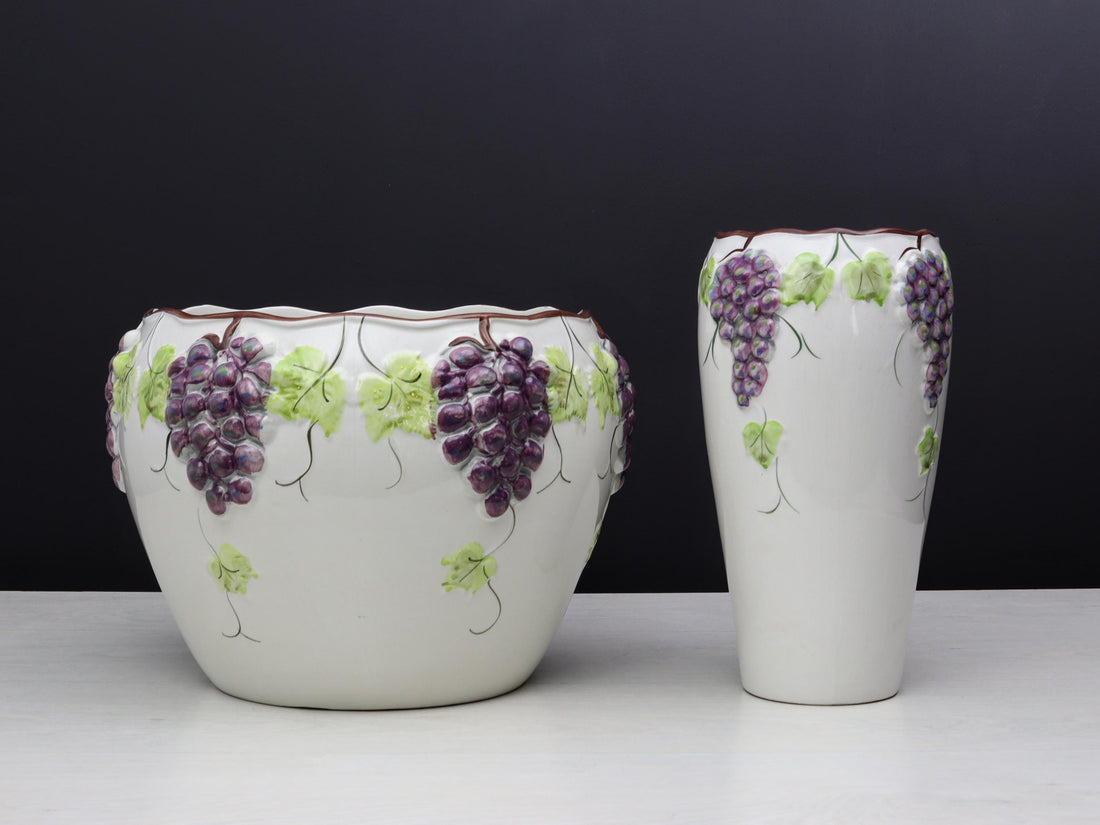 Ceramic Vase -Plant Pot Set | Vintage Planter - Decorative |Plant Lovers Gift-Vintage Home Decor