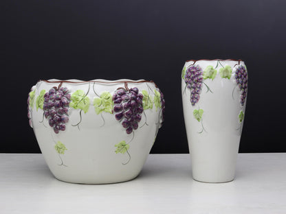 Ceramic Vase -Plant Pot Set | Vintage Planter - Decorative |Plant Lovers Gift-Vintage Home Decor
