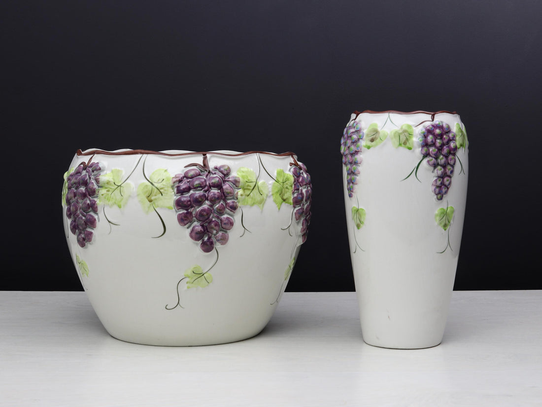 Ceramic Vase -Plant Pot Set | Vintage Planter - Decorative |Plant Lovers Gift-Vintage Home Decor