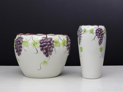 Ceramic Vase -Plant Pot Set | Vintage Planter - Decorative |Plant Lovers Gift-Vintage Home Decor