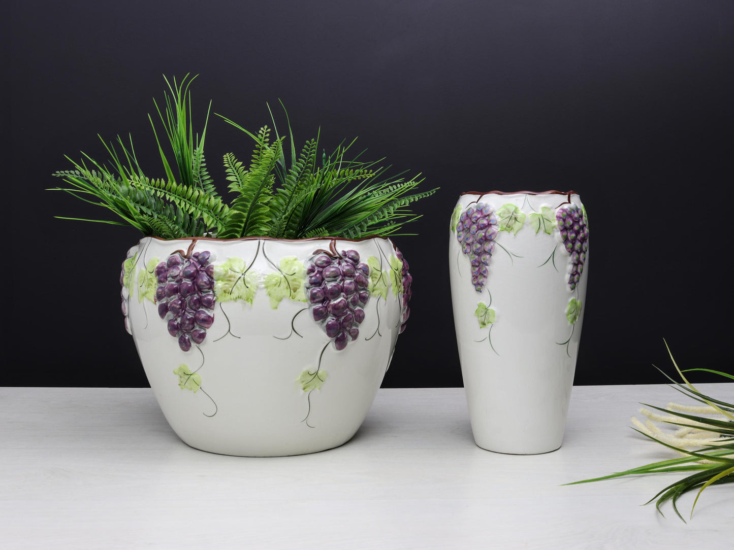 Ceramic Vase -Plant Pot Set | Vintage Planter - Decorative |Plant Lovers Gift-Vintage Home Decor