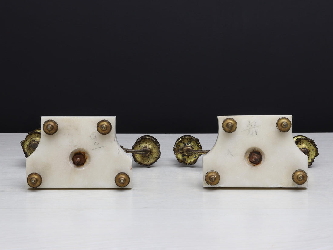 French Antique -Brass Candle Holder Set | Antique Candelabras - Unique Gift Ideas | Vintage Home Decor