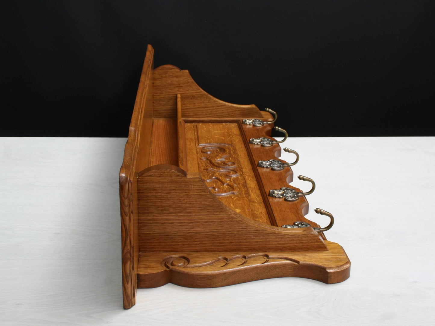 Vintage Wall Coat Rack with Shelf - Entryway Organizer