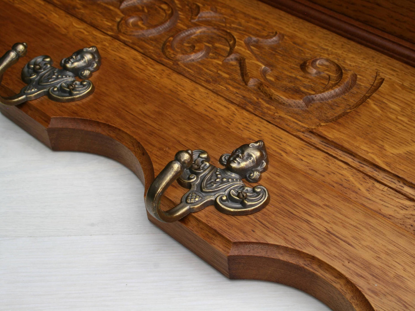 Vintage Wall Coat Rack with Shelf - Entryway Organizer