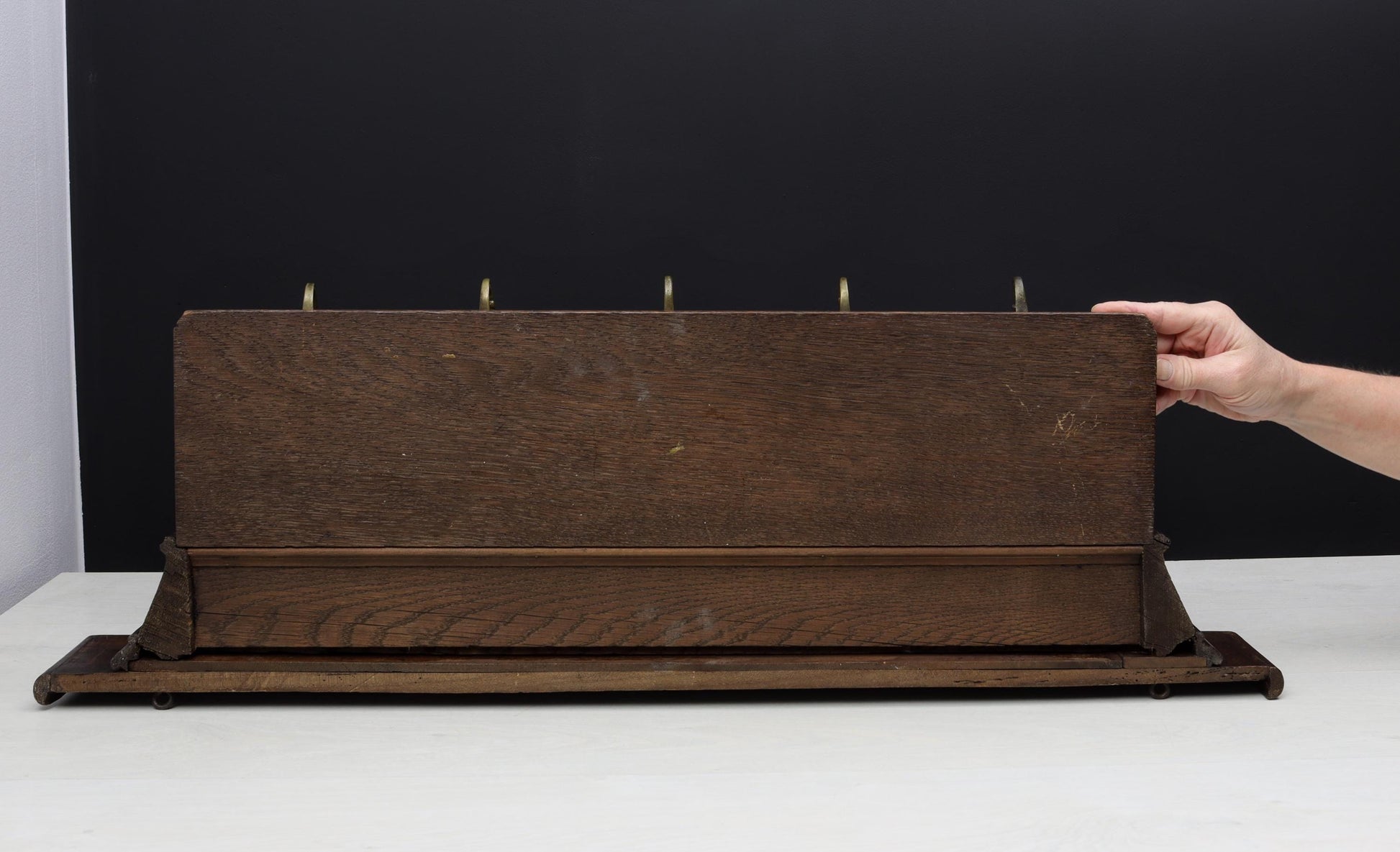 Antique Wall Mount Coat Rack with Shelf| Vintage Home Decor