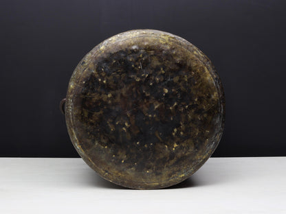 Antique Brass Cauldron for Firewood Storage and Fireplace Decor