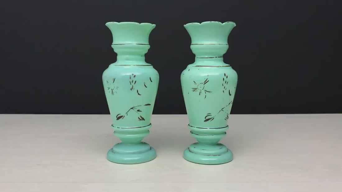 Antique Opaline Vases | Decorative Vase-Vintage Home Decorative | Antique Glass Vases