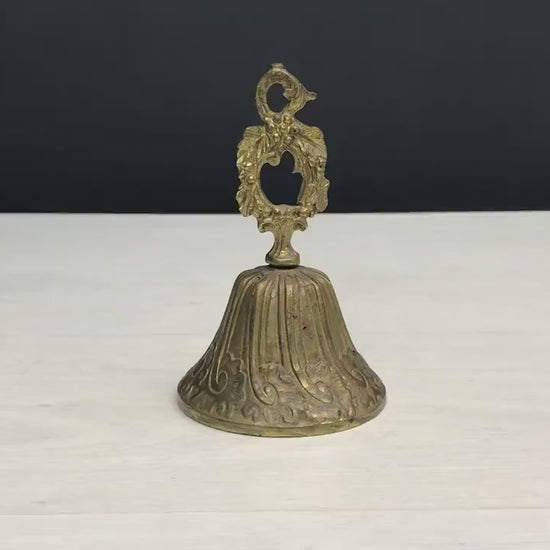 Bronze Hand Bell-Dinner Bell | Table Bell-Desk Ornament | Vintage Home Decor