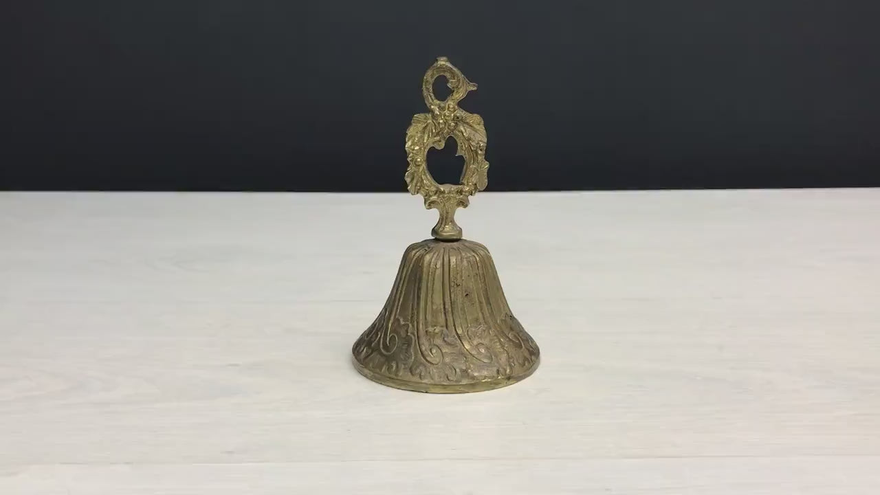 Bronze Hand Bell-Dinner Bell | Table Bell-Desk Ornament | Vintage Home Decor