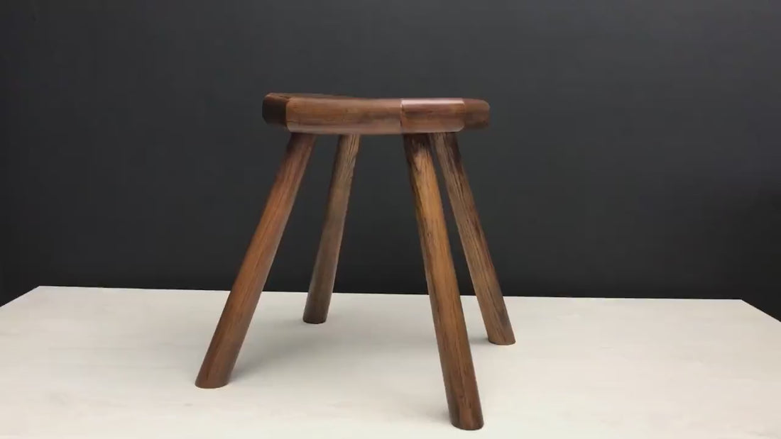 Farmhouse Decor Wooden Milking Stool-Wood Step Stool-Plant Stand | Entryway Decor