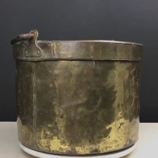 Brass Cauldron -Fireplace Decor | Brass Kettle-Firewood Holder | Copper Cauldron- Log Holder