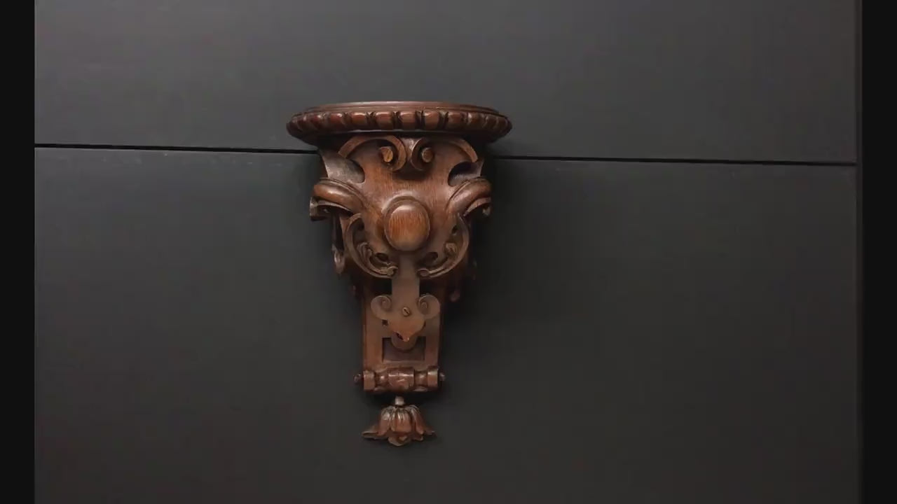 Antique Corbel Display Shelf | Carved Wooden Corbel | Antique Wall Decor-Unique Gift Idea