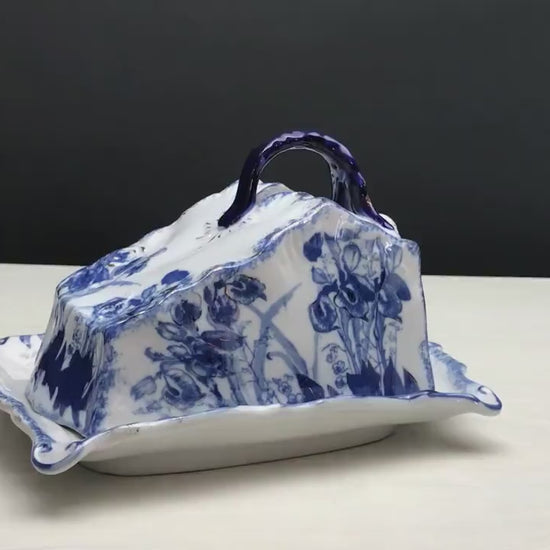 Blue and White Cheese Dome-Serving Dish | Wedding Gift