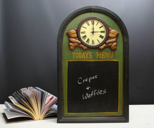 Wood Sign that is a Vintage Menu Chalkboard Sign 