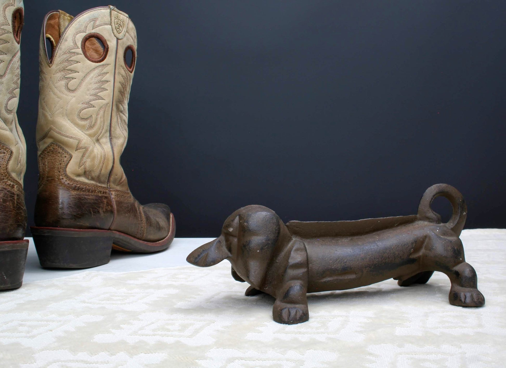 Vintage Dachshund Figurine - Boot Scraper | Door Stop