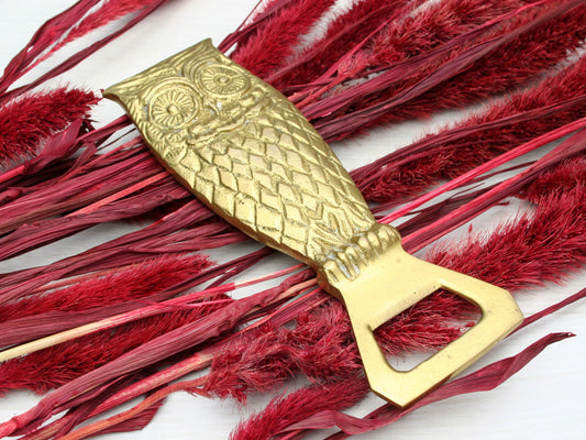 Brass Owl Bottle Opener | Vintage Barware