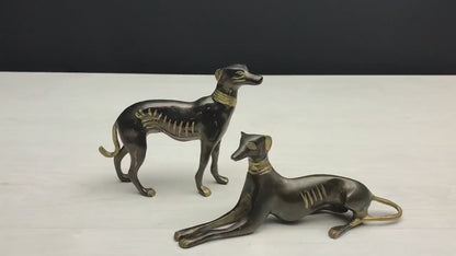 Vintage Brass Dog Figurines- Vintage Decor | Gift For Dog Lovers|  Brass Dog Statues- Collectibles