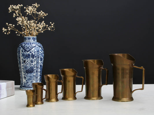 Vintage Brass Measuring Cup Set 