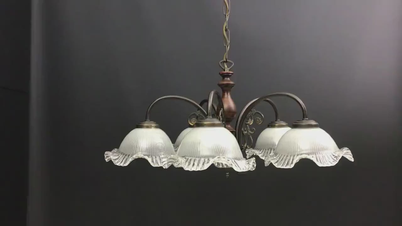 Hanging Light / Vintage Chandelier | Vintage Decor- Entryway Lighting