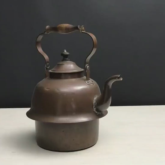 Antique Teapot-Country Decor | Antique Copper Pot -Farmhouse Decor