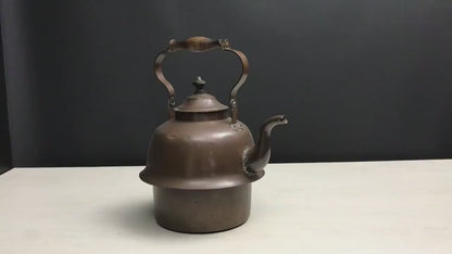 Antique Teapot-Country Decor | Antique Copper Pot -Farmhouse Decor