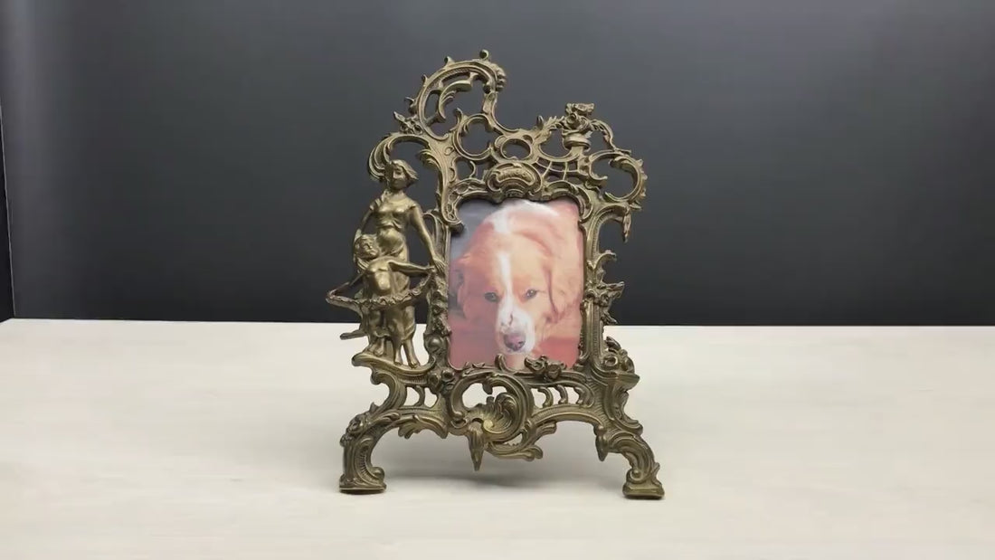Brass Picture Frame / Antique Photo Frame | Table Top Decor- Old Picture Frame