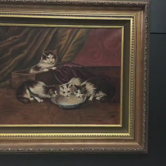Cat Painting, Original Artwork | Gift For Cat Lovers, Vintage Painting