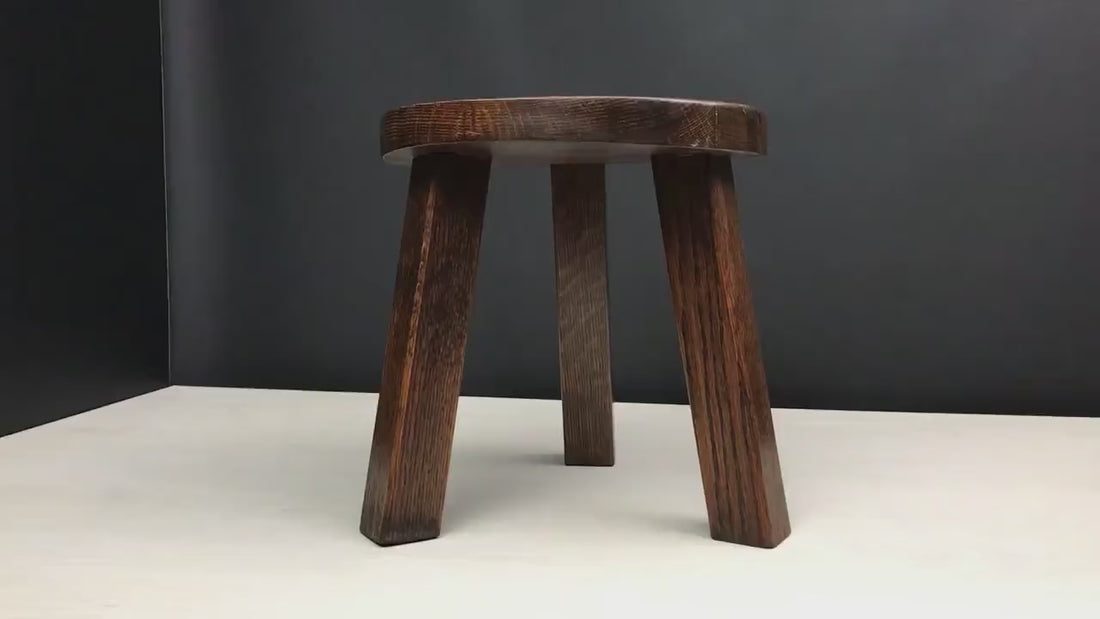 Vintage Wooden Stool, Wood Step Stool | Farmhouse Decor, Wood Plant Stand