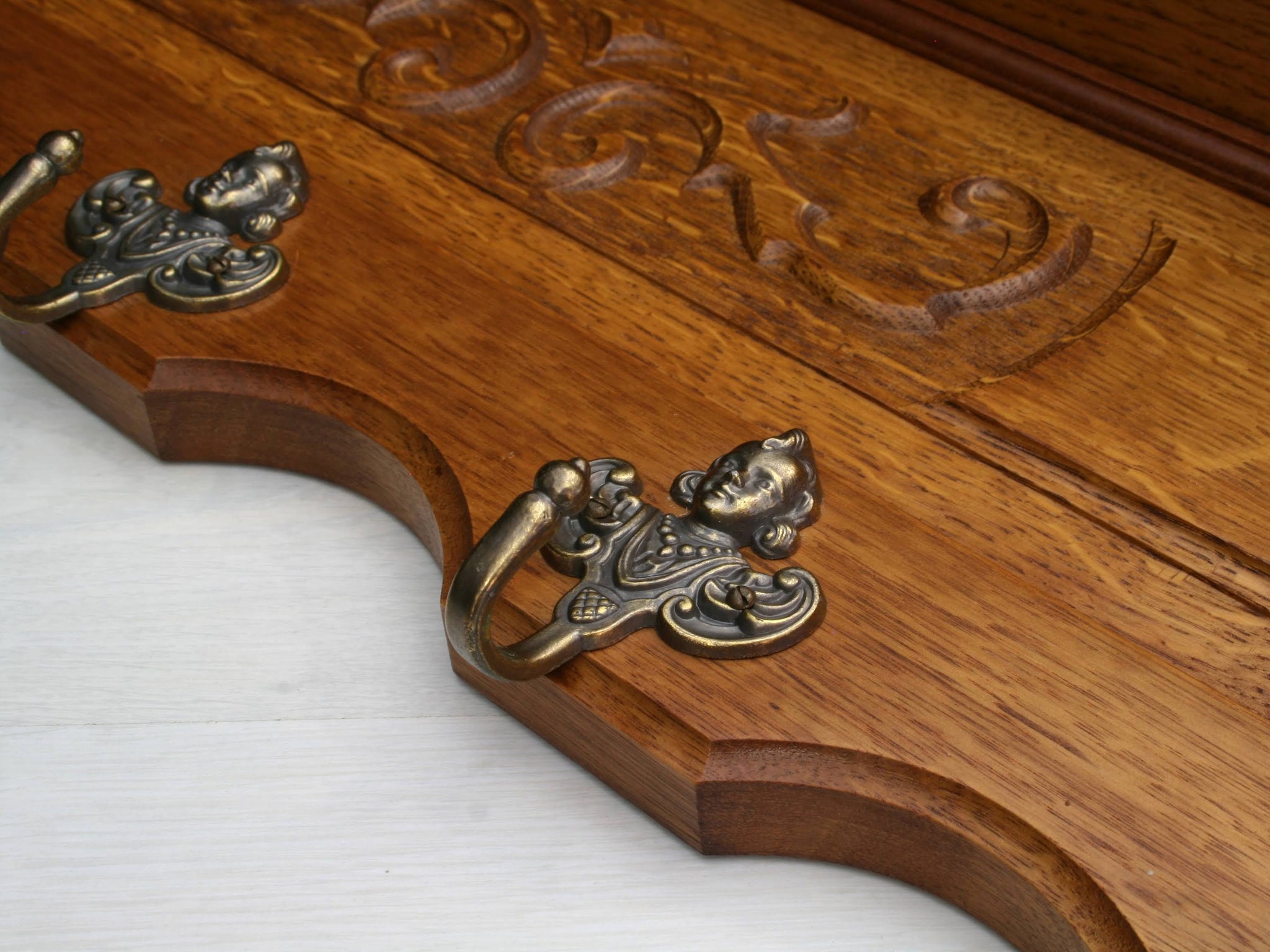 Wembury Coat Rack with Shelves Antique White only £145.00