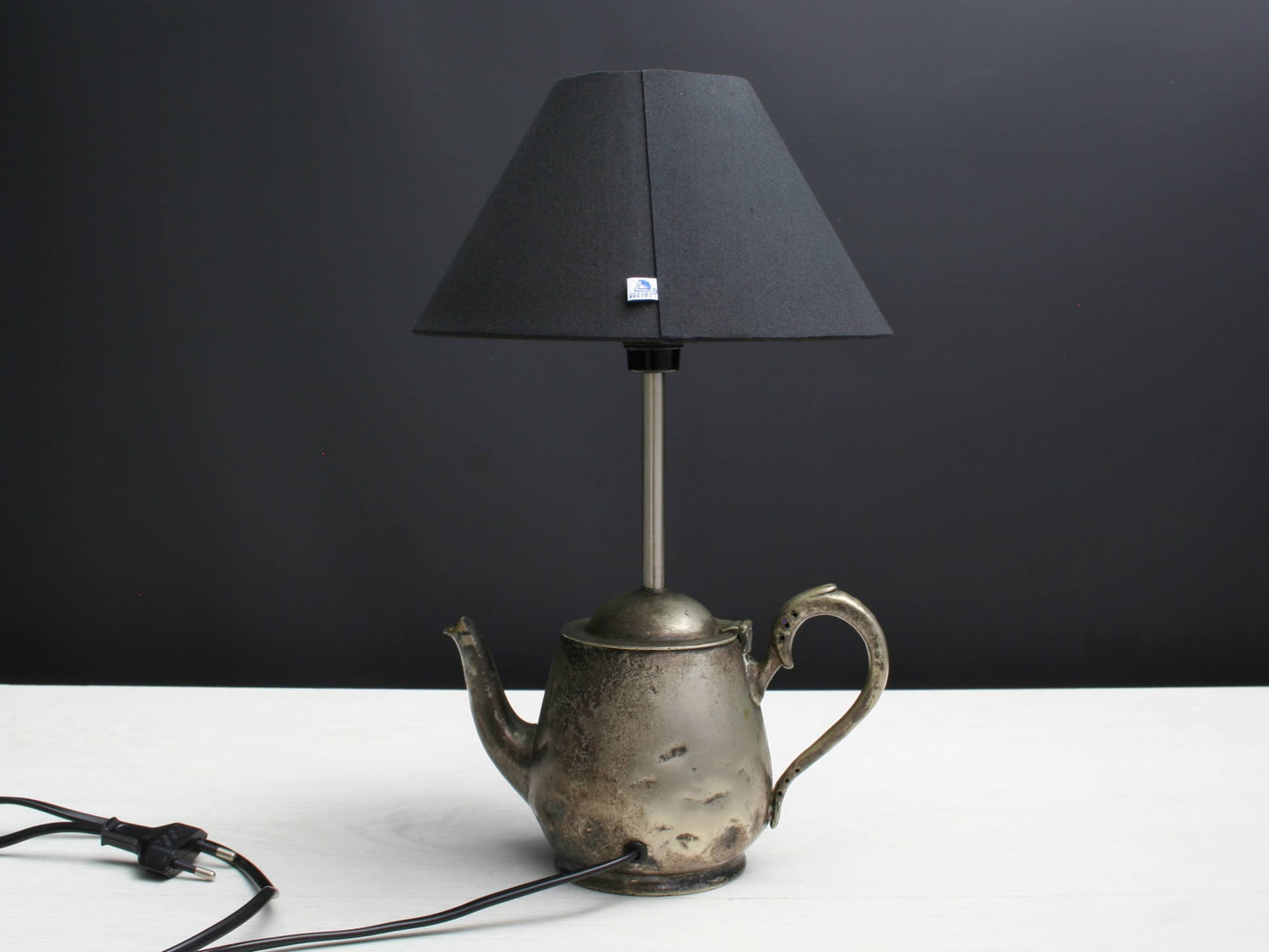 Silver Teapot Lamp