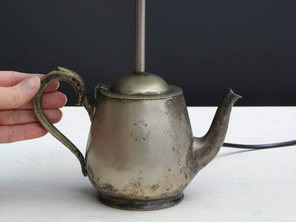 Silver Teapot Lamp