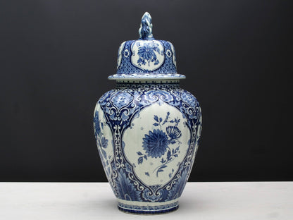 Delft Blue Foo Dog Vase