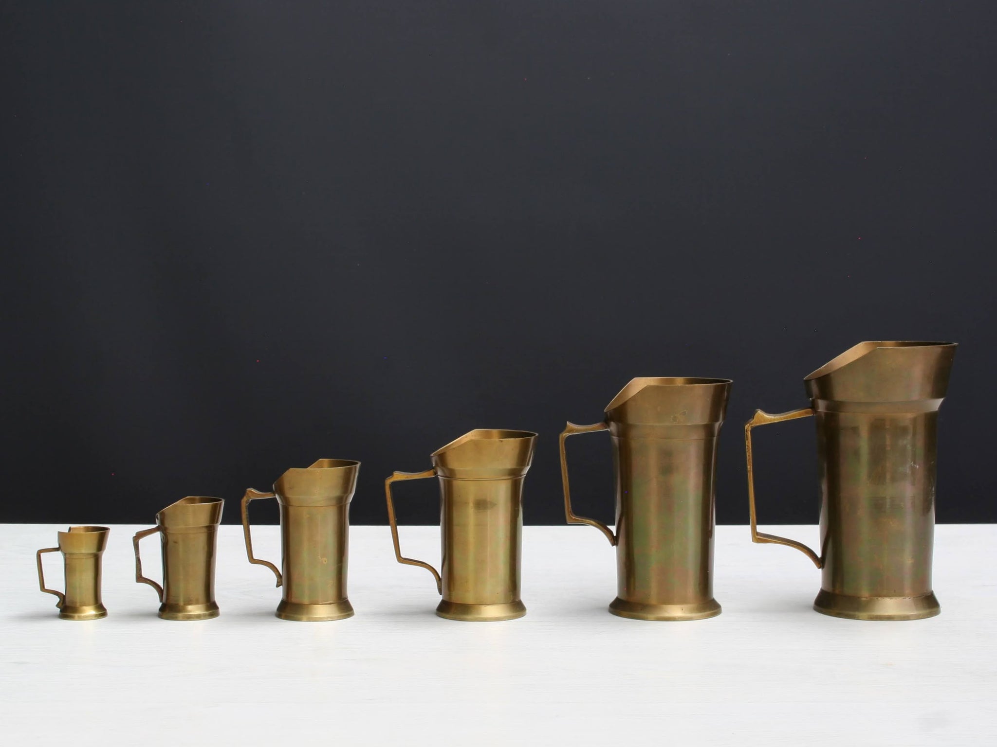 Vintage Brass Measuring Cup Set – NewToMeDecor