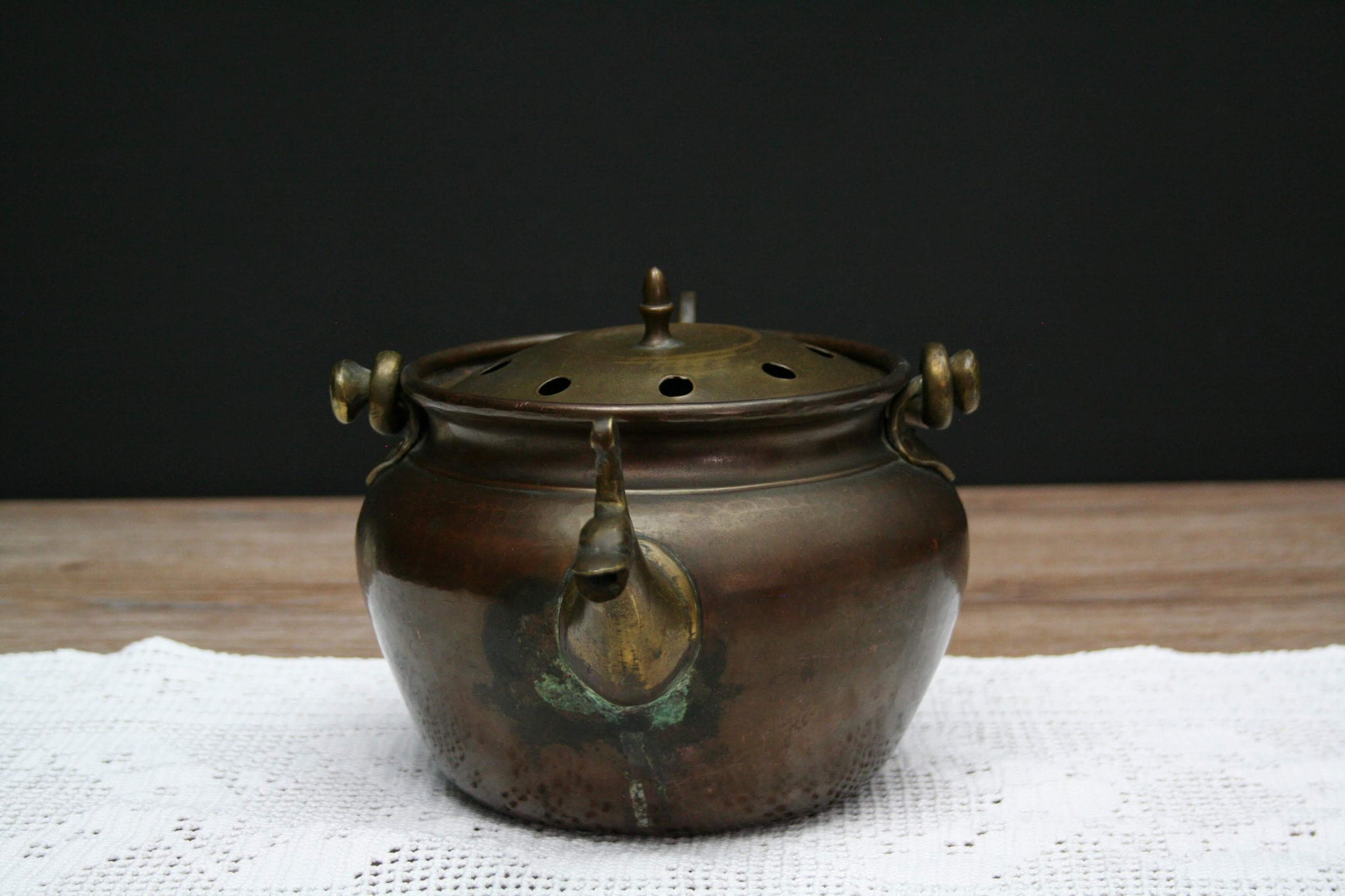 Vintage Copper Tea Kettle With Pewter Spout. Viking Copper M.S.C.O. 