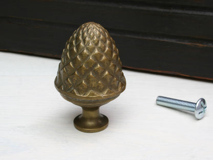 Door Pull | Pine Cone Brass Finial