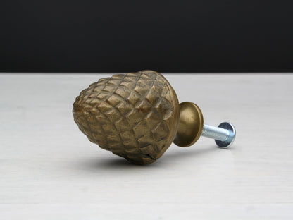 Door Pull | Pine Cone Brass Finial