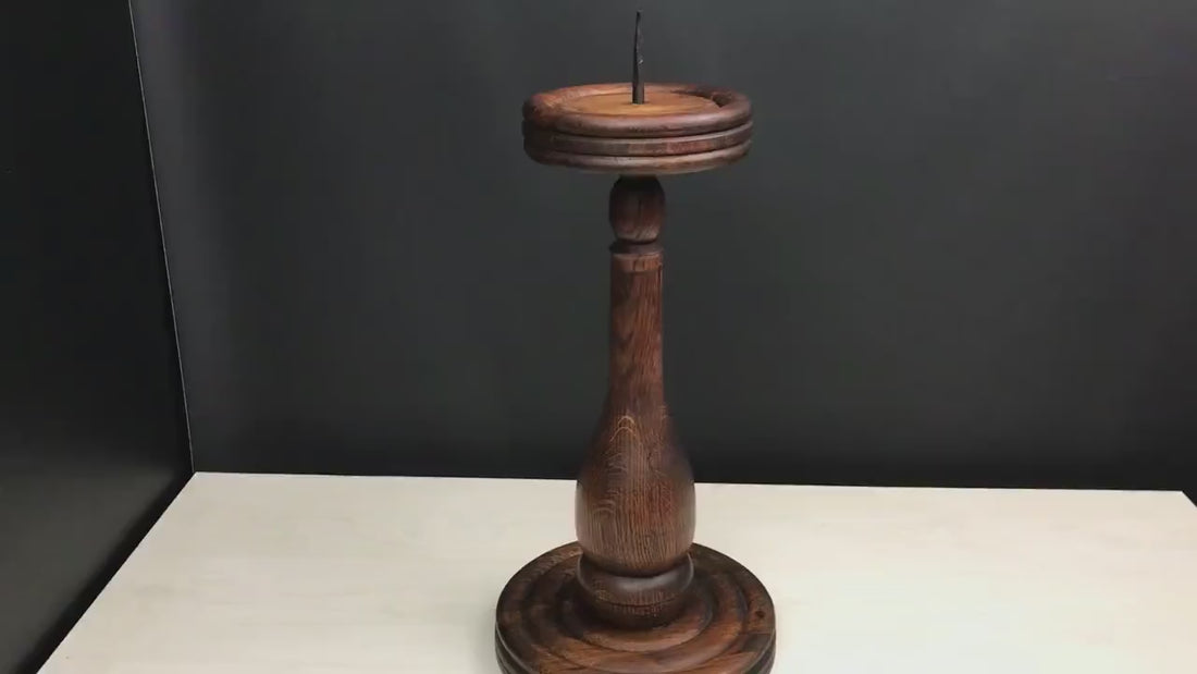 Large Wooden Candle Holder | Vintage Home Decor-Candle Stick Holder | Church Decor